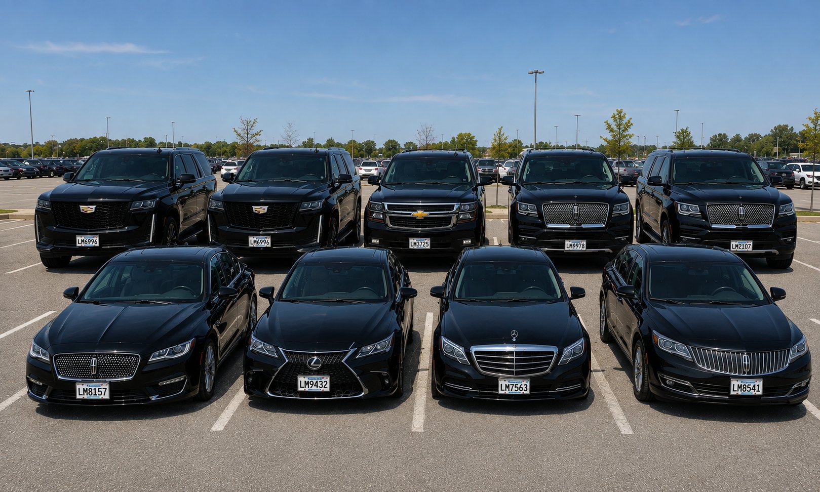 MSP Black Limo chauffeured vehicle