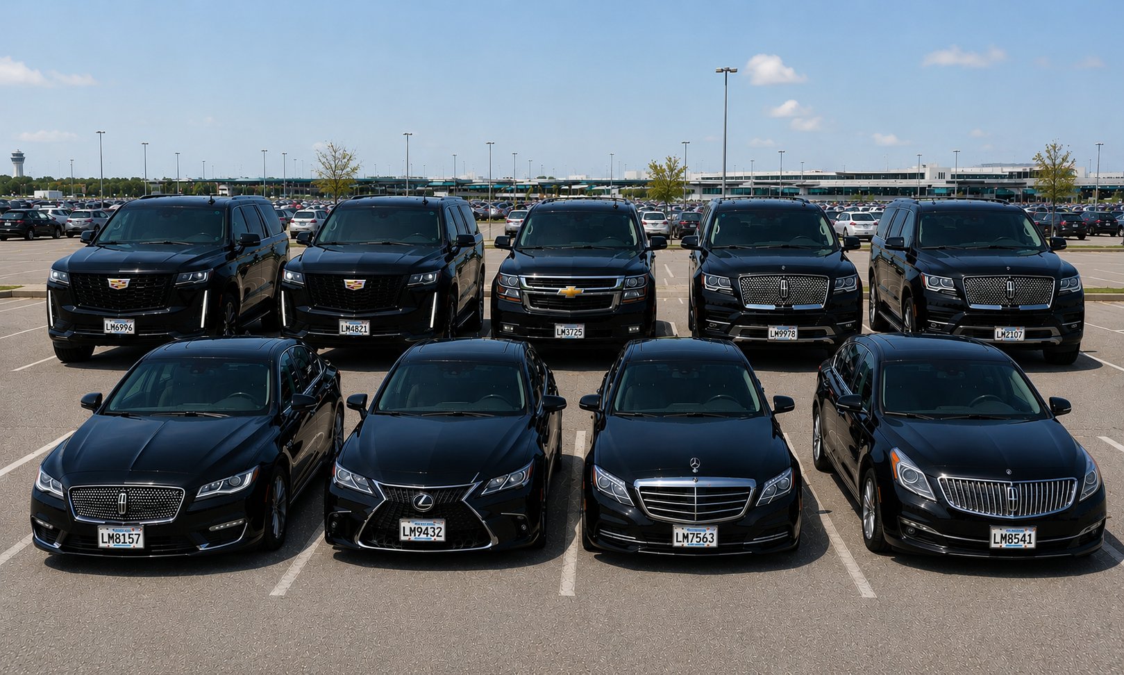 MSP Black Limo chauffeured vehicle