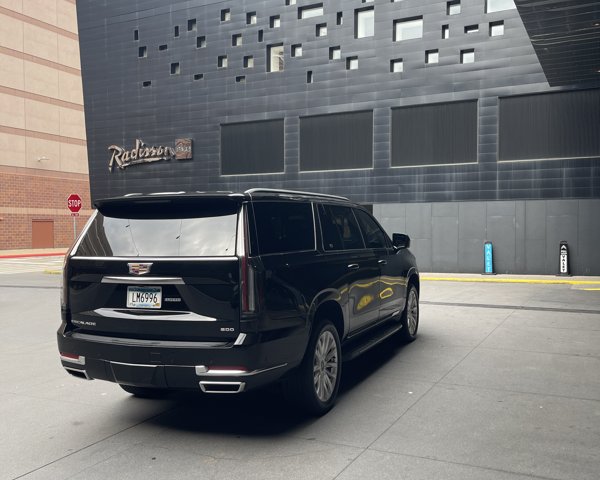 MSP Black Limo Escalade downtown Minneapolis